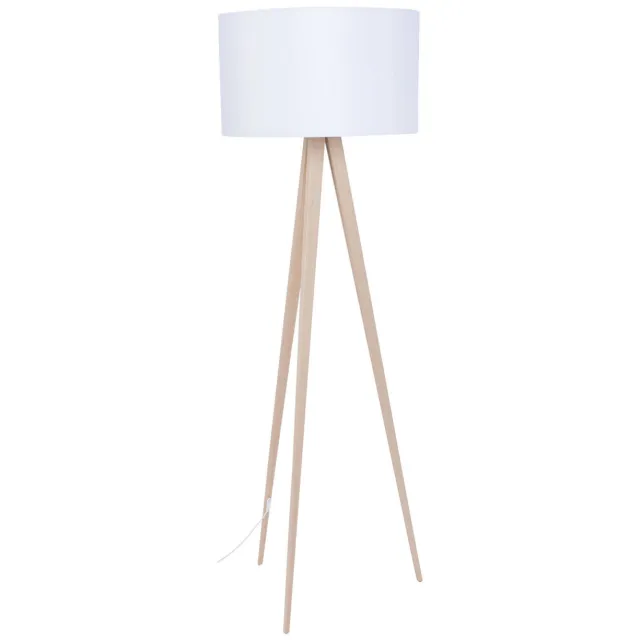 Zuiver Tripod vloerlamp hout/wit
