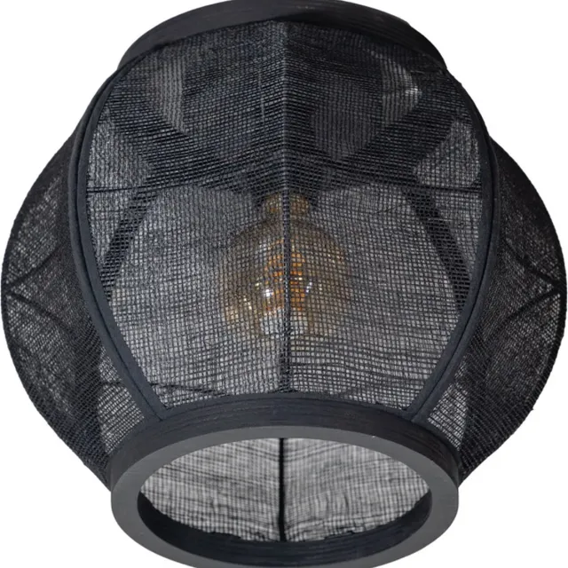 Expo Trading ETH Fabric Plafonniere black 30cm Zwart