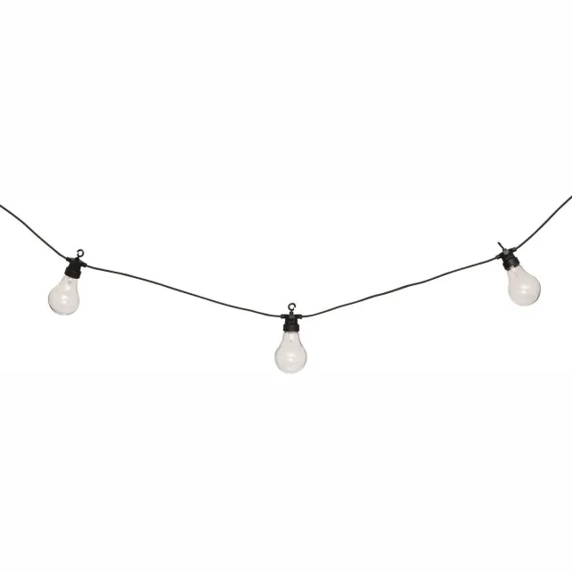 Atmosphera Solar tuin feestlampjes lichtsnoer - transparant - kunststof - 490 cm - buiten - Led licht - tuinverlichting op zonne-energie