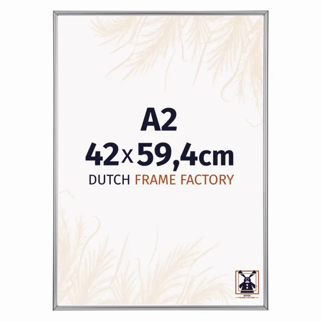 Dutch Frame Factory Fotolijst A2 42x59,4 cm - Kunststof - Zilver Hoogglans - Angers