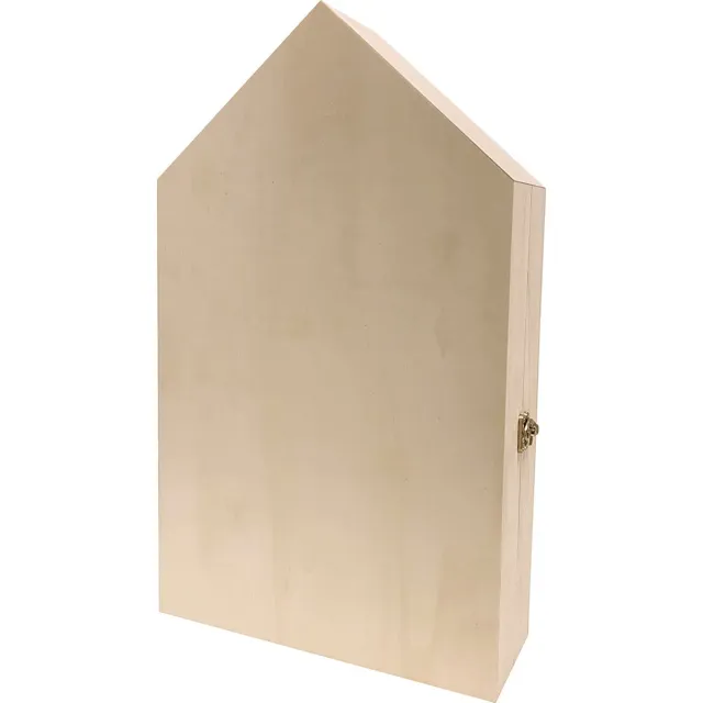 Artemio Adventskalender huis en zakjes 30x50x10 cm Natuurlijk hout