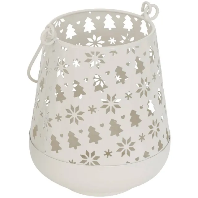 Feeric lights & Christmas Scandinavische kerstlantaarn, hoogte 14 cm Blanc