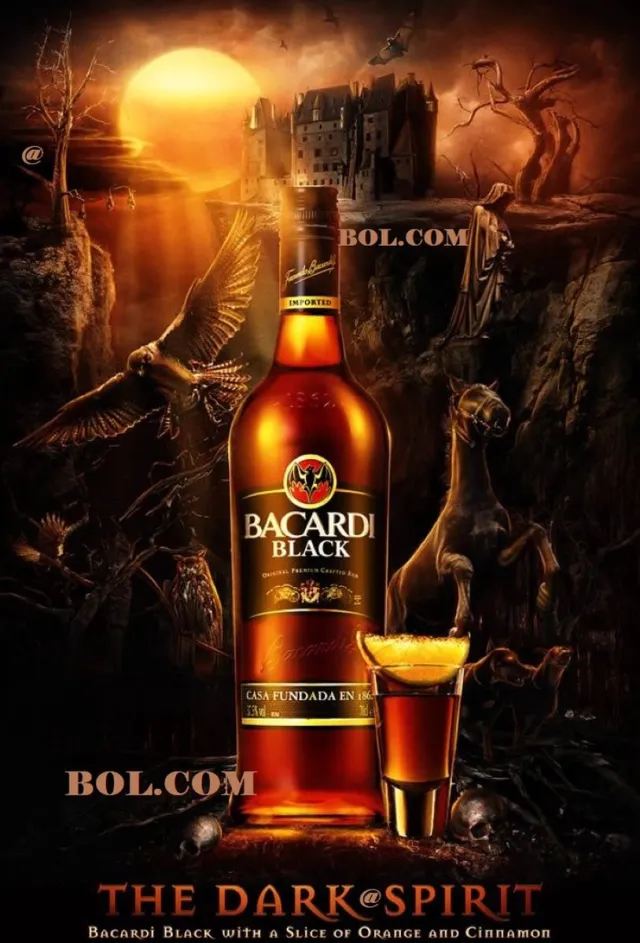 Bacardi BLACK Reclamebord van metaal, METALEN-WANDBORD - MUURPLAAT - VINTAGE - RETRO - HORECA- BORD-WANDDECORATIE -TEKSTBORD - DECORATIEBORD - RECLAMEPLAAT - WANDPLAAT - NOSTALGIE -CAFE- BAR -MANCAVE- KROEG- MAN CAVE mix