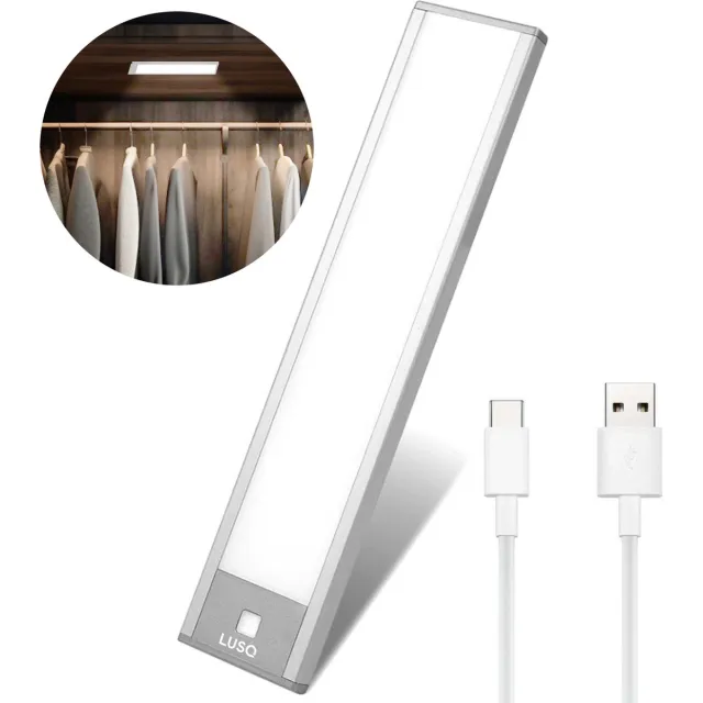 LUSQ Kastverlichting - LED - met bewegingssensor - Zilver Warm Wit 2700K - Zilver