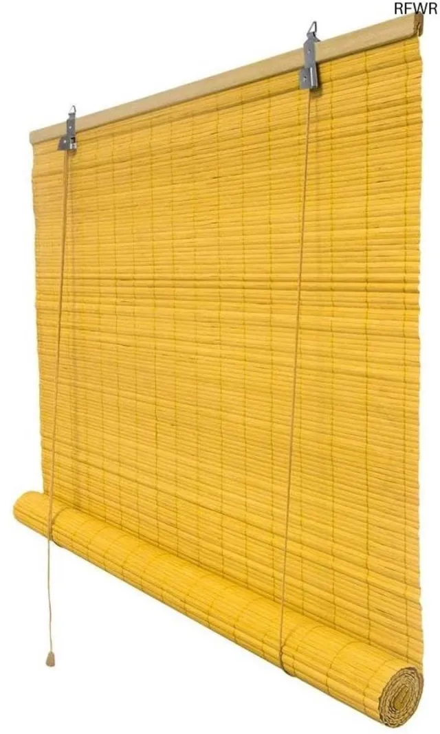 RFWR Rolgordijn Bamboe 90 x 160 cm - Bescherming Tegen Inkijk voor Ramen en Deuren