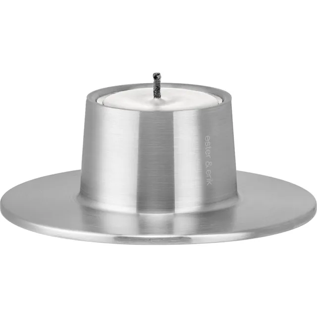 Ester & Erik Outdoor Candle Holder Small Silver | Incl. Candle | Incl. Candle extinguishers | Luxury Zilver