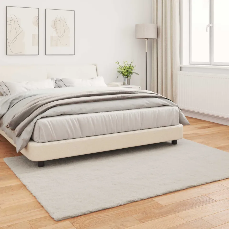 vidaXL Antislip vloerkleed van imitatie konijnenbont OLITE Beige, foto 3