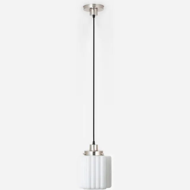 Coloured by Art Hanglamp aan snoer Thalia 20's Matnikkel - Art Deco Trade
