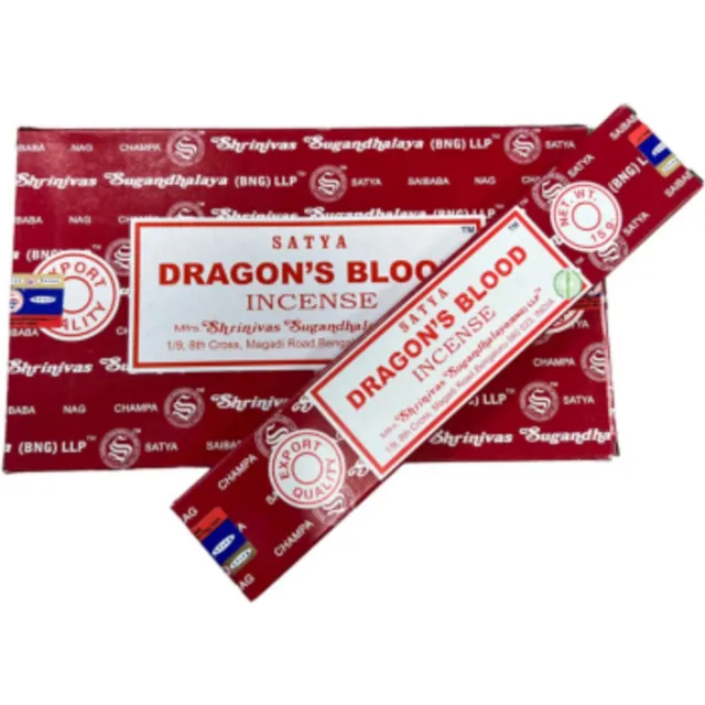 Yogi & Yogini naturals Dragon's blood wierook 15 grams Satya - doos van 12 st. Wit