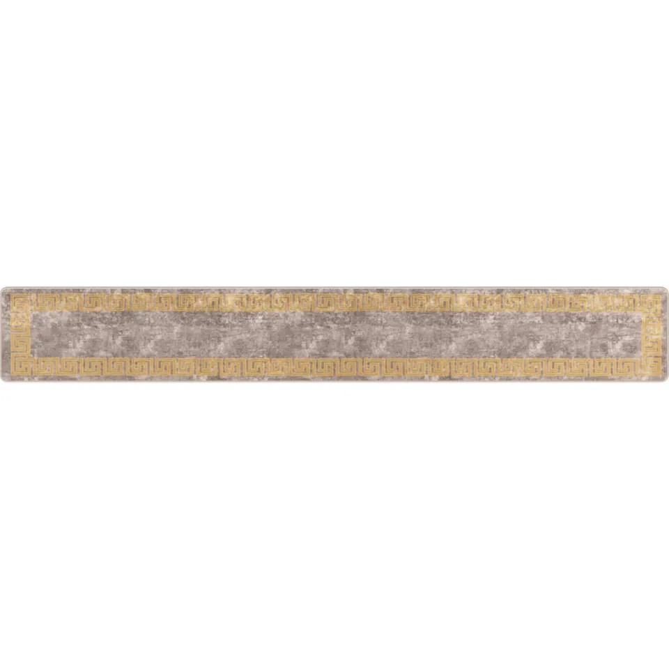 vidaXL Vloerkleedloper MARSA Grijs en Goud 50 x 350 cm