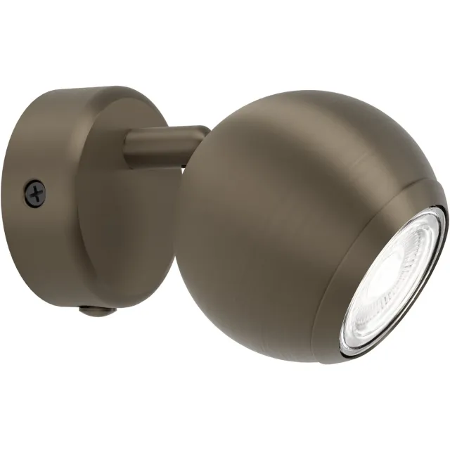 Eglo Bimeda 1 Plafondlamp - Wandlamp - GU10 - Ø 8,6 cm - Donker Brons