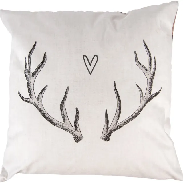 Clayre & Eef Kussenhoes 45x45 cm Beige Polyester Gewei