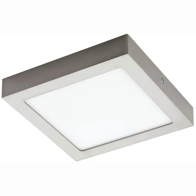 EGLO Plafondlamp Woonkamerlamp zilver Afstandsbediening dimmer CCT, 1x LED, LxBxH 30x30x3,7 cm