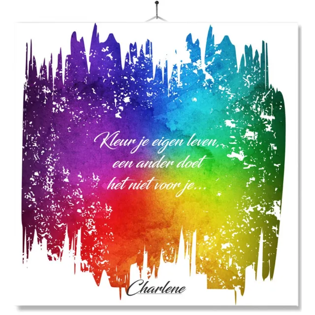 MC Living spreuktegel Multi-Color