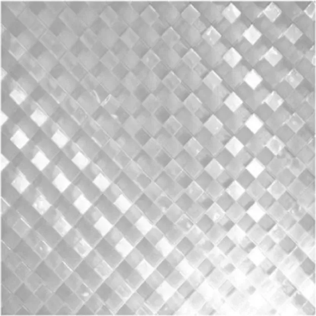 WDMT Zelfklevende Raamfolie - Privacyfolie met Diamantpatroon - 100 x 45 cm - Herbruikbaar en Eenvoudig aan te brengen - Zilver