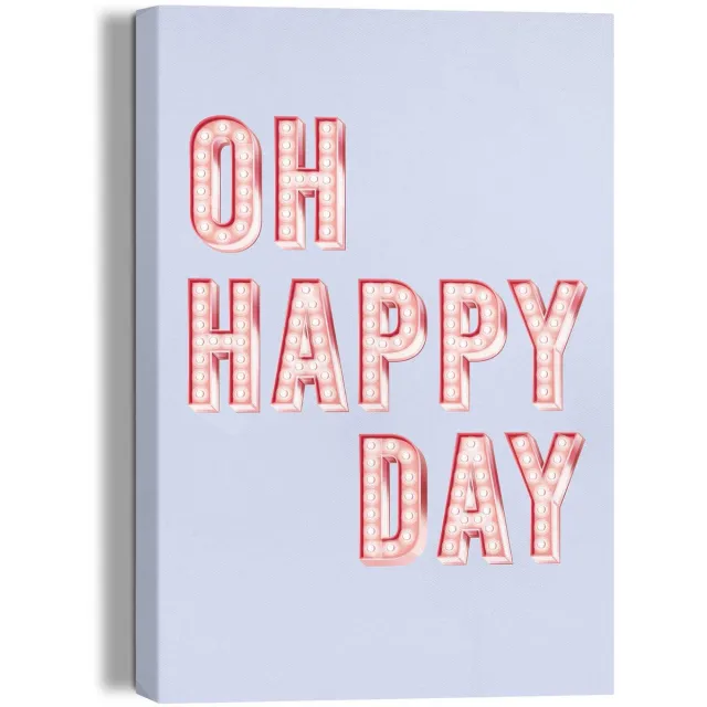 Reinders Schilderij Happy Day - 30 x 20 - Canvas - REINDERS roze
