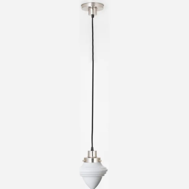 Coloured by Art Hanglamp aan snoer Acorn Small 20's Matnikkel - Art Deco Trade