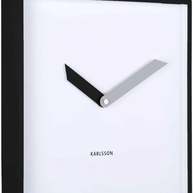 Karlsson Wandklok Cool Retro Cuadrado - Zwart - 4.1x28.3x28.3cm - Wandklok Modern