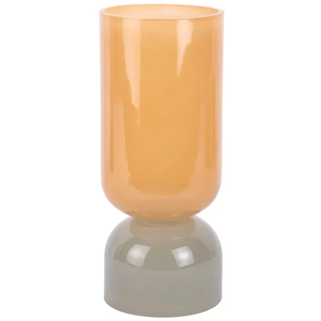 Present Time Vaas Colores Medium - Okergeel - Ø12cm - Glas - Modern - Bloemenvaas - Woondecoratie - Decoratieve vaas voor woonkamer of slaapkamer
