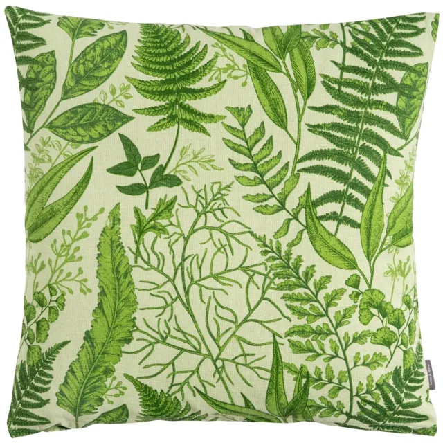Hoyz Fern Print Lt. Groen Kussen | 45 X 45 | Sierkussen Voor Woonkamer Of Slaapkamer