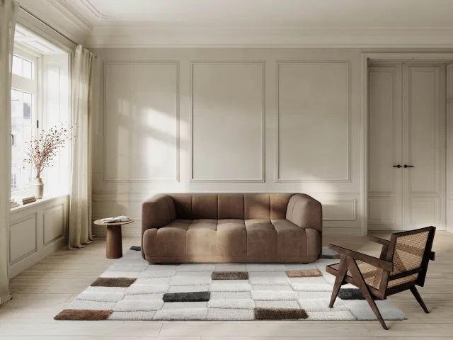 Tapis Home Tapison Home Osaka 013.0052.6262 Vloerkleed - 240 x 340 cm - Ivoor - Rechthoekig - Polyester - Eetkamer, Woonkamer, Slaapkamer - Geometrisch - Modern