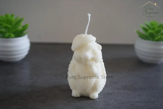 Pure Supreme Store Decoratie kaars Egel | Hangemaakt Wit