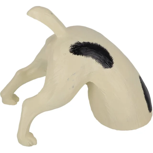 Esschert Design Decoratief tuinfiguur 'Gravende hond' (Zwarte stippen) Wit