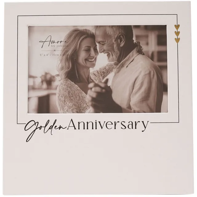 Amore by Juliana fotolijst 50 jaar getrouwd golden anniversary frame Wit