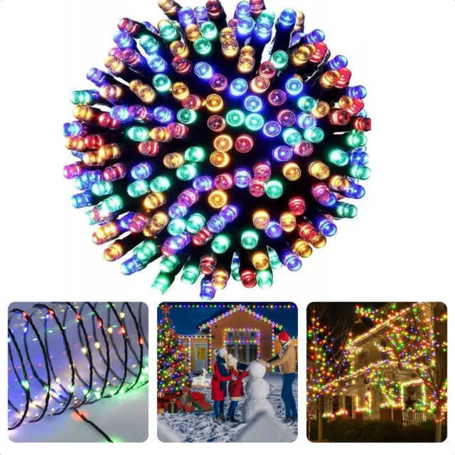 Cheqo LED Verlichting - 240 LED - 18m - Multicolor - 8 Lichtfuncties - Soft Wire - 3m Aanloopsnoer - IP44 Adapter - Binnen & Buiten - Feestverlichting - Kerstverlichting - Tuinverlichting - Buitenverlichting - Gekleurde Kerstverlichting