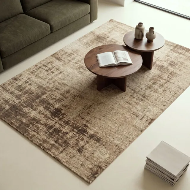 DÉJA Living Vloerkleed 200x290cm - Laagpolig Beige Stof - Ruma