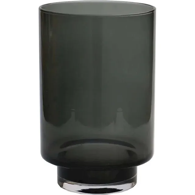 Vase The World Vaas Thames | Windlicht | XS | Grijs | Mondgeblazen glas | Ø14 x H21 cm