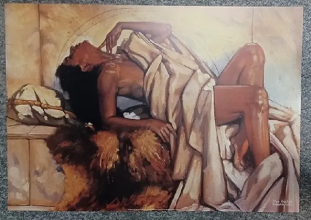 Art Unlimited poster Art Unlimited Nico Vrielink - Jane op berenvel 100 x 70 cm diverse kleuren