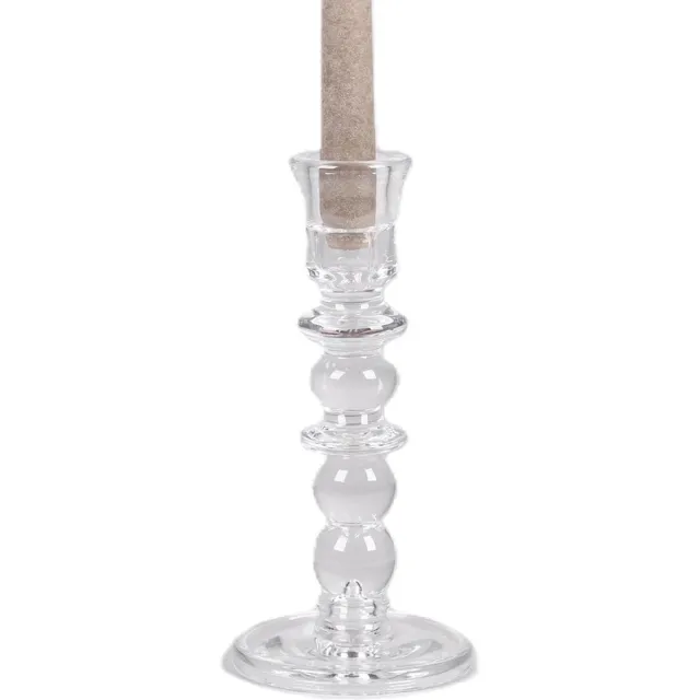 Rasteli Kaarsenhouder - glas - transparant - D10,8 x H23,2 cm