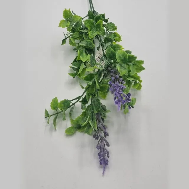 Bomm Lavendel, L225, 60cm, Paars, Grafdecoratie, Zijdenbloemen, Kunstbloemen