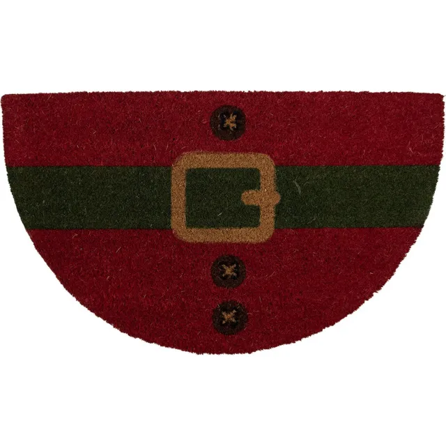 Clayre & Eef Deurmat 75x45 cm Rood Kokos Kerstman