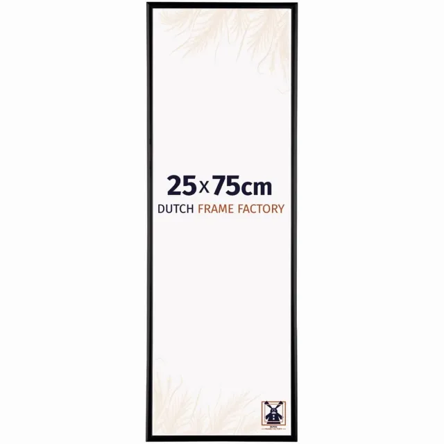 Dutch Frame Factory Fotolijst 25x75 cm - Aluminium - Zwart Hoogglans - Kampen