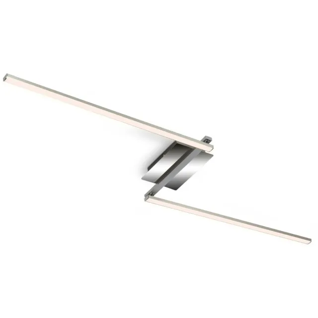 B.K.Licht Briloner Leuchten - LED-paneel, plafondlamp dimbaar, afstandsbediening, kleurtemperatuurregeling, nachtlampje, 24 W wit-zwart, Ø40cm chroom