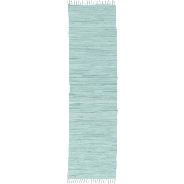 Pergamon Jolly Cotton - Katoen Natuurlijk Loper Tapijt Blauw