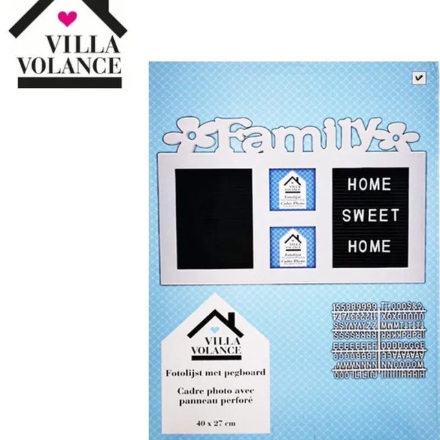 Villa Volance Fotolijst met Pegboard 40 x 27 cm - Wit