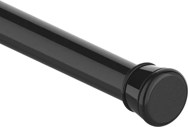 QTTVBTNA Uitschuifbare Gordijnstang Zonder Boren 50–80 cm – Telescopische Klemstang Ø25 mm – Anti-slip & Roestbestendig – Voor Badkamer, Deur en Raam – Zwart – 1 Stuk