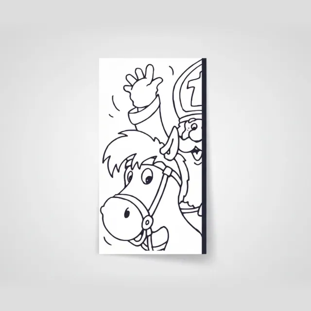 HipmetPitCreaties.be Gluursint, Gluurpietje, Raamsticker, Sinterklaas, verschillende kleuren leverbaar, hipmetpitcreaties.be Mat Zwart