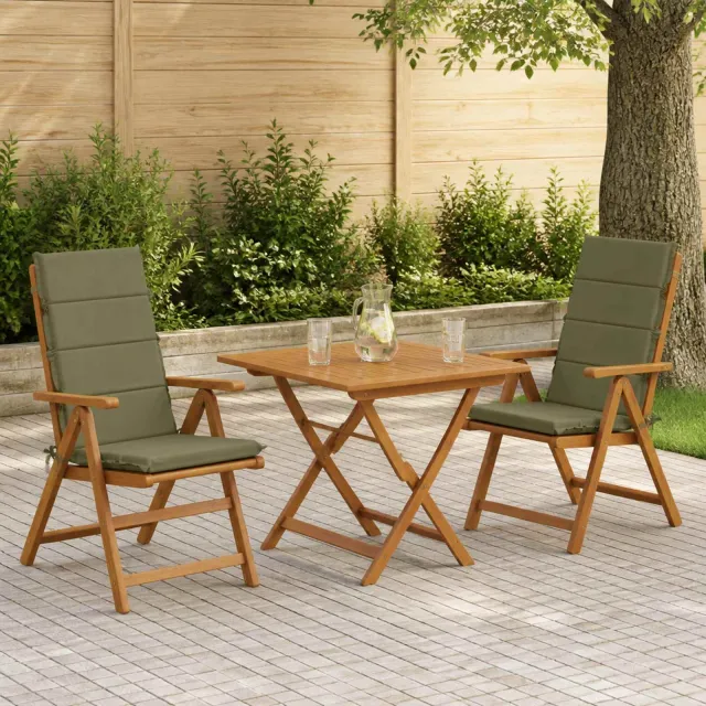 vidaXL Kussen voor stoel met hoge rug GEMERT 2 st 100% Polyester groen