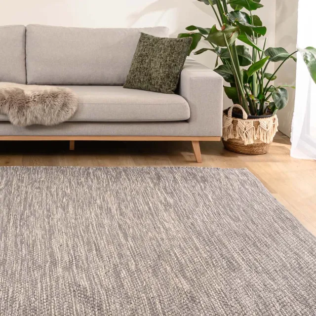 Nordic Weavers Wollen vloerkleed - Odda grijs 160x230