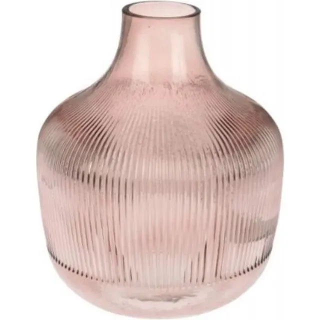 Home & Styling Collection Vaas - 20x23cm - roze - glas