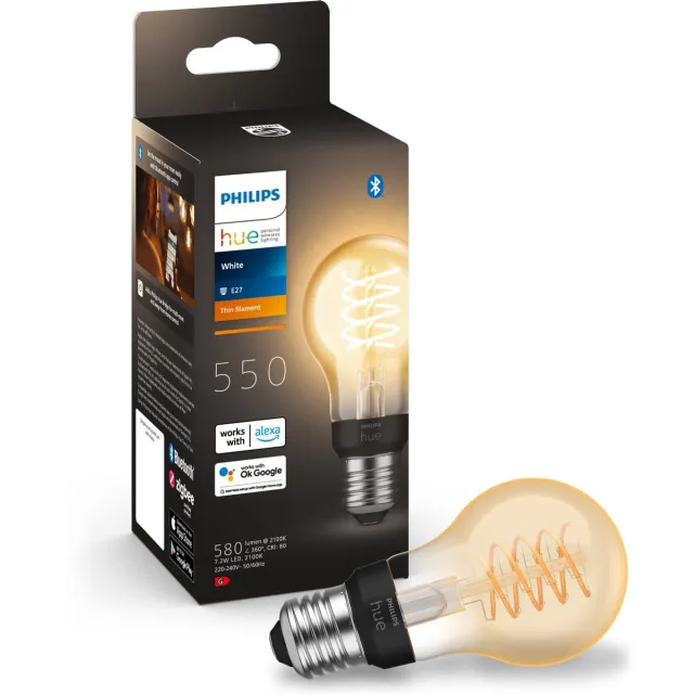 Philips Hue filament standaardlamp A60 - zachtwit licht - 1-pack