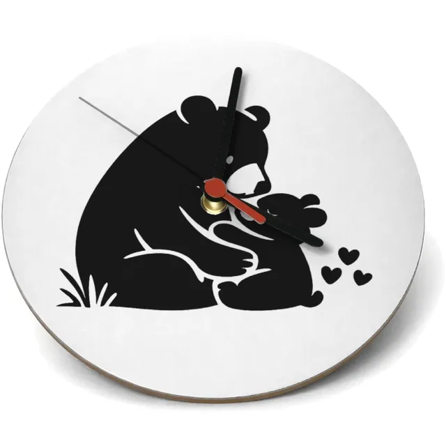 Mr Cadeautjes Klok rond Ø 19 - design Liefdevolle complimenten in een compacte typografische poste | cadeau Wit