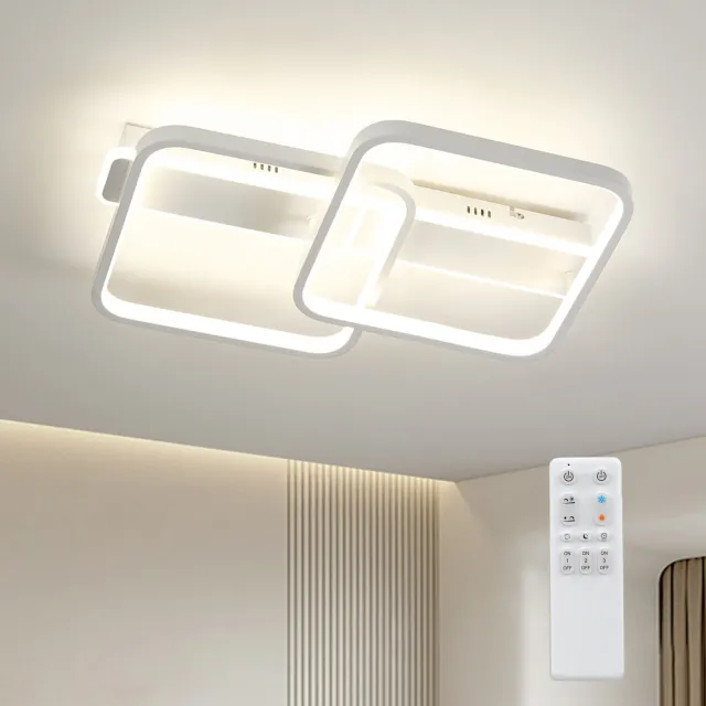 ANTENLICHT Ceiling Light Wit - LED Plafondlamp - 38W - 4260 Lumen - Dimbare LED Plafonnière - met Afstandsbediening - Oogvriendelijk & Flikkervrij met Geheugenfunctie