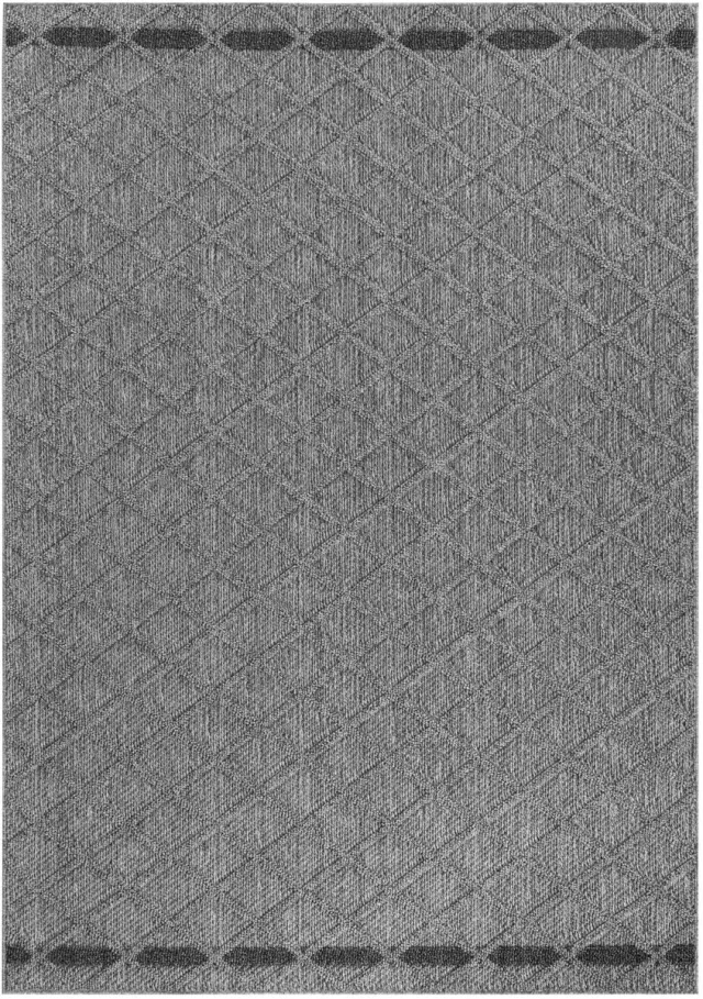 Dutch XXL Buitenkleed | Patara | Raster | Grijs | Buitentapijt | Tuintapijt