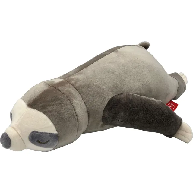 UNUS Luiaard knuffel kussen knuffelkussen reisekussen 30cm grijs