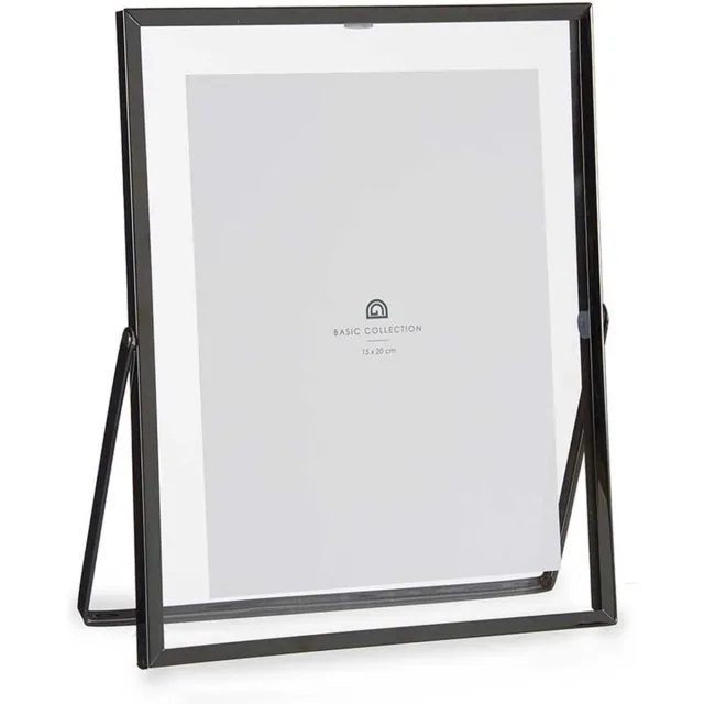 Giftdecor Fotolijstje voor 15 x 20 cm foto - zwart - metaal - Modern - frame 20 x 25 cm - staand